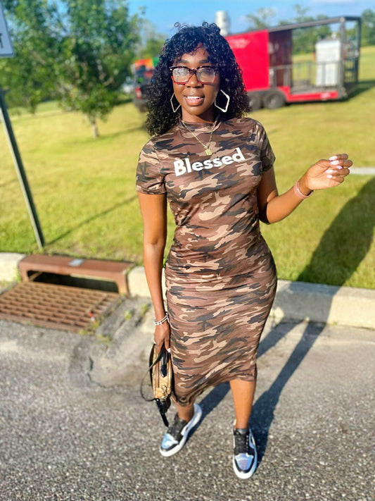 Blessed Camo Dress